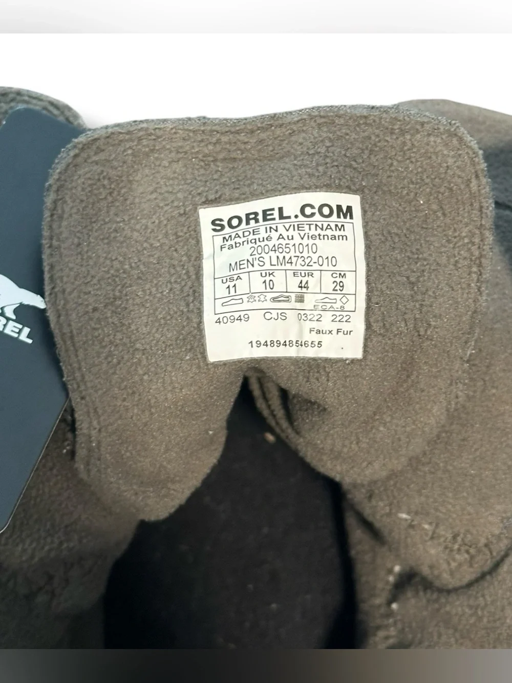 NWT Sorel Gray EXPLORER Suede Winter Boots - Men's size 11